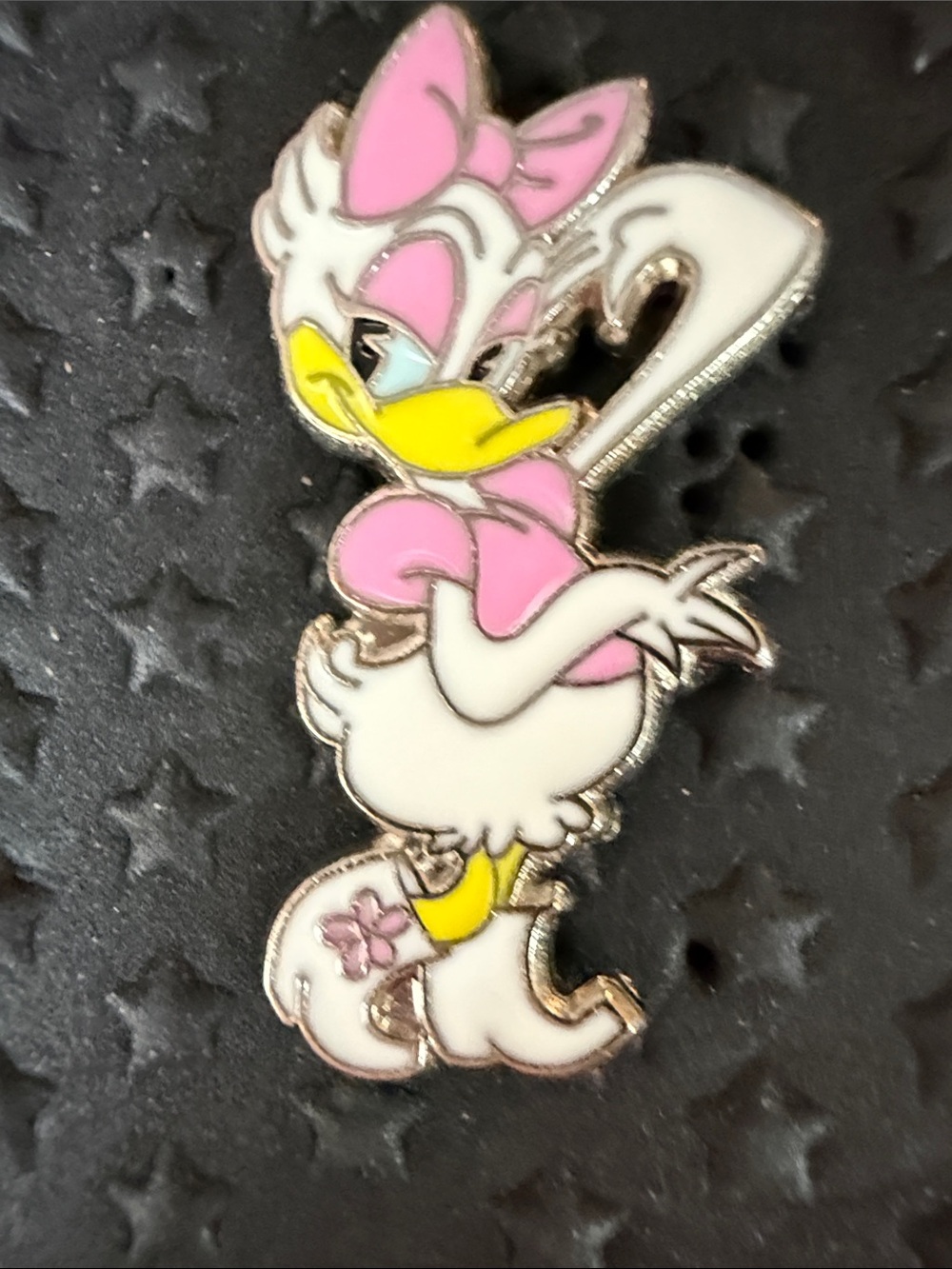 Disney Daisy Duck Enamel Pin in Pink, White & Yellow